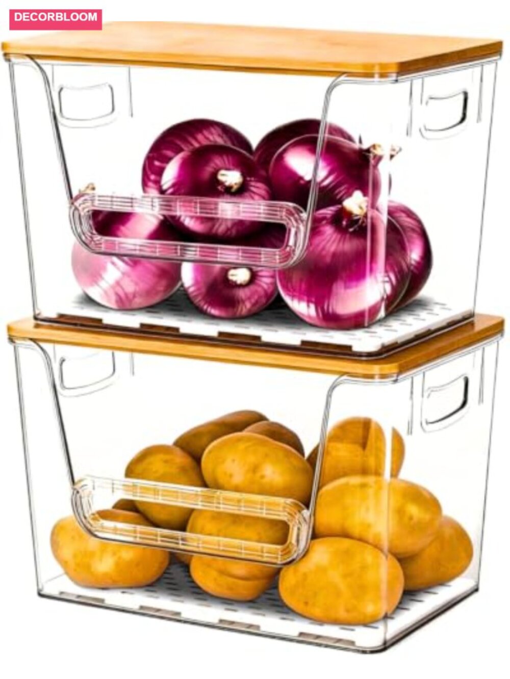 2 Set Pantry Organizers Under Sink Trash Bag Holder Stackable Pantry Storage